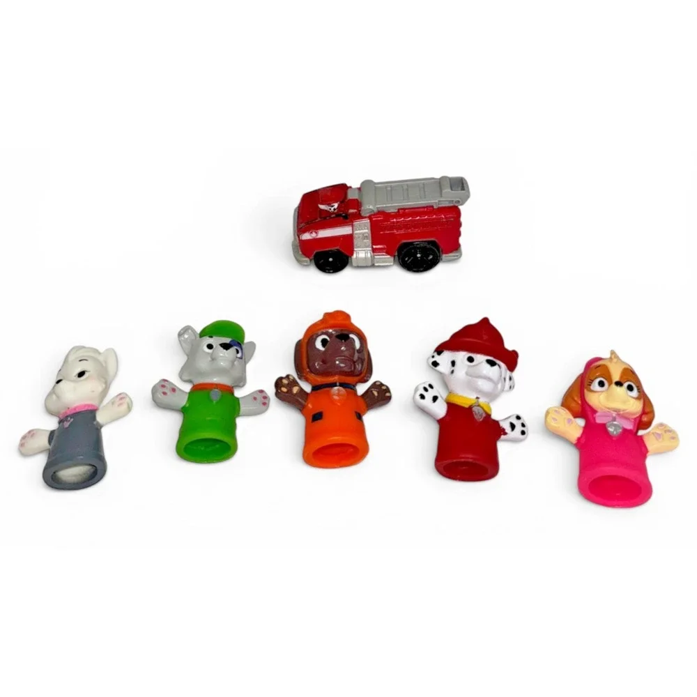 Paw Patrol Marshall True Metal Fire Truck Ginsey Finger Puppets Rocky Zuma Skye